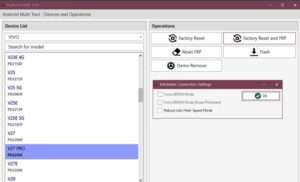 Android Multi Tool software for mobile phone flashing and unlocking via USB